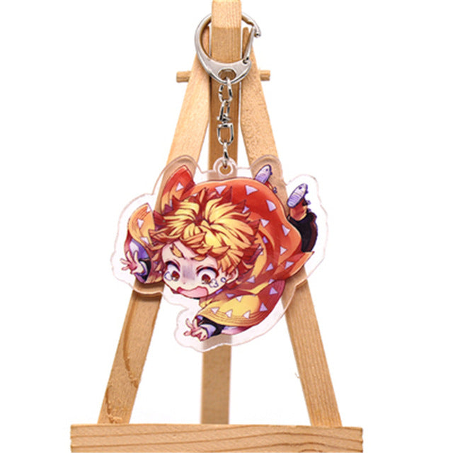 Anime Demon Slayer Kimetsu no Yaiba Kamado Tanjirou Cosplay prop Keychain Kamado Nezuko Acrylic lovely key chain keyring