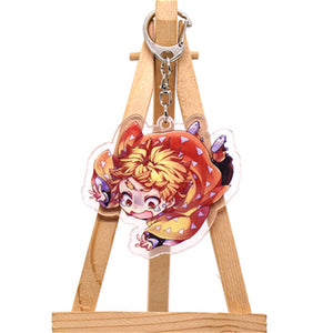 Anime Demon Slayer Kimetsu no Yaiba Kamado Tanjirou Cosplay prop Keychain Kamado Nezuko Acrylic lovely key chain keyring