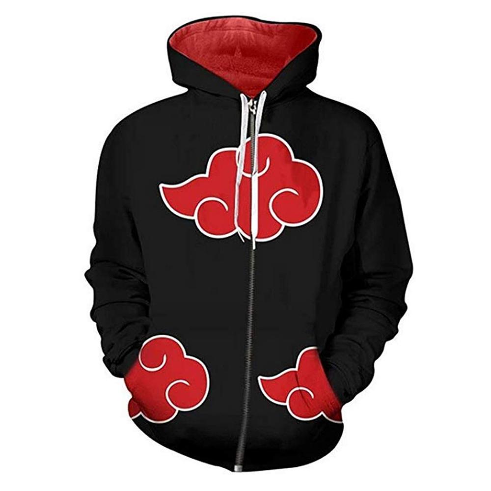 Anime Naruto Cosplay Jackets Clothes Costumes Men Hoodies Sweatshirts Uzumaki Akatsuki Haruno Sakura Hat Clothing Zipper Tops