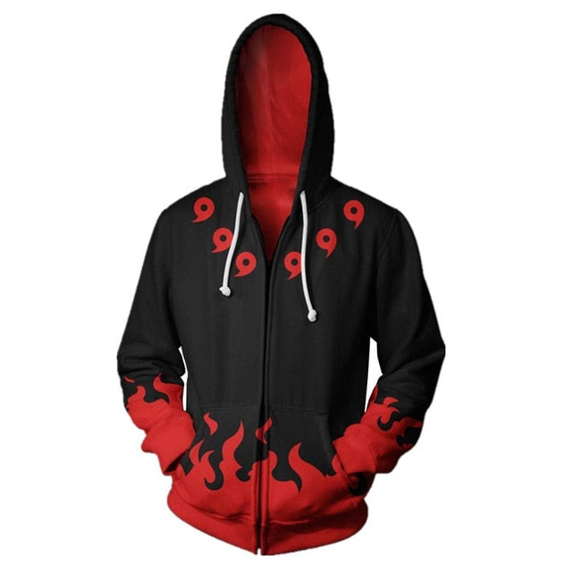 Anime Naruto Cosplay Jackets Clothes Costumes Men Hoodies Sweatshirts Uzumaki Akatsuki Haruno Sakura Hat Clothing Zipper Tops