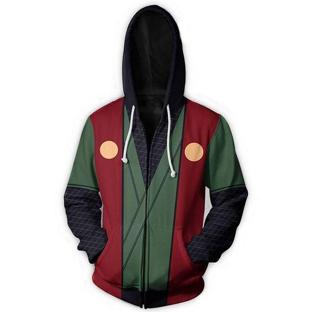 Anime Naruto Cosplay Jackets Clothes Costumes Men Hoodies Sweatshirts Uzumaki Akatsuki Haruno Sakura Hat Clothing Zipper Tops