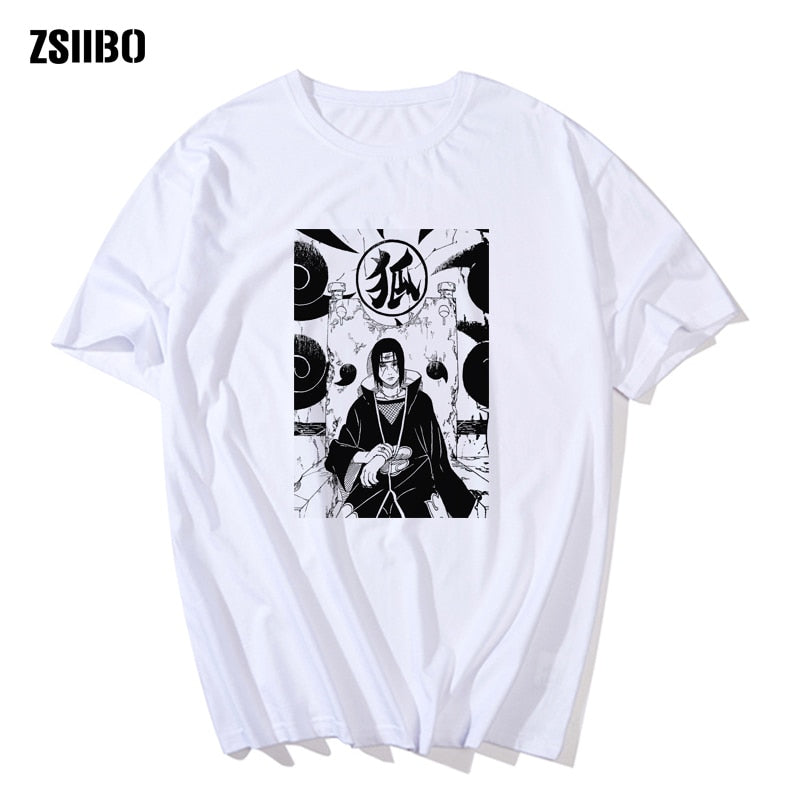 Itachi Uchiha Man summer t shirt Short Sleeve O neck Clothes naruto Print anime Couple streetwear Casual Fashion Top HY1MC106