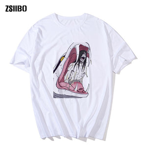 Itachi Uchiha Man summer t shirt Short Sleeve O neck Clothes naruto Print anime Couple streetwear Casual Fashion Top HY1MC106