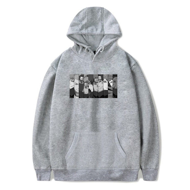 Harajuku Naruto anime printing Fashion couple casual hoodies men's  clothes loose coat sweatshirt men streetwear Hip hop Unisex