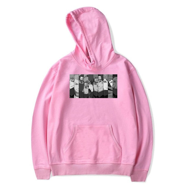 Harajuku Naruto anime printing Fashion couple casual hoodies men's  clothes loose coat sweatshirt men streetwear Hip hop Unisex