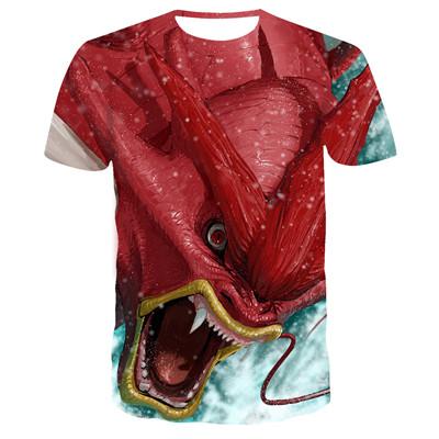 2019 new 3D T-shirt Pokemon Pikachu men's and women's T-shirt fashion summer casual T-shirt jacket anime cartoon clothes direct