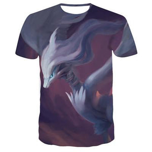 2019 new 3D T-shirt Pokemon Pikachu men's and women's T-shirt fashion summer casual T-shirt jacket anime cartoon clothes direct