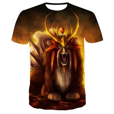 2019 new 3D T-shirt Pokemon Pikachu men's and women's T-shirt fashion summer casual T-shirt jacket anime cartoon clothes direct