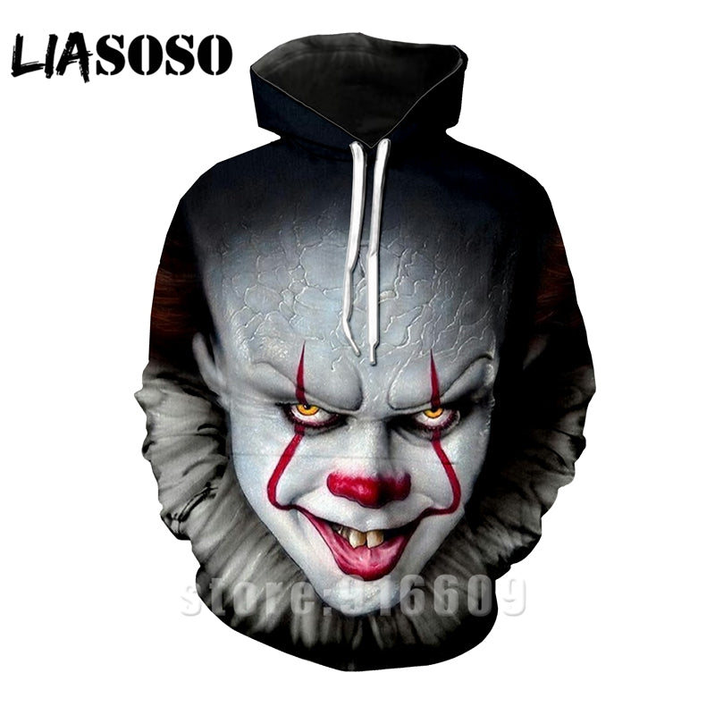 Anime hoodies 3D Print droll clown logo t-shirt kids hoodie tshirt Men funny The joker Women jacket fashion Harajuku sweatshirts T shirt/Hoodies/Sweatshirt Long sleeve