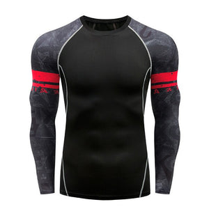 2018 new 3D long-sleeved T-shirt men's fitness compression shirt jacket men print superhero anime T-shirt quick-drying breathabl