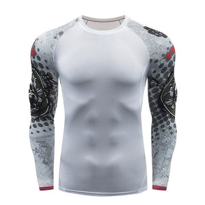 2018 new 3D long-sleeved T-shirt men's fitness compression shirt jacket men print superhero anime T-shirt quick-drying breathabl