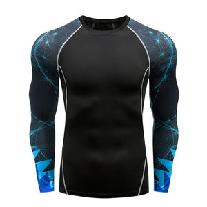 2018 new 3D long-sleeved T-shirt men's fitness compression shirt jacket men print superhero anime T-shirt quick-drying breathabl