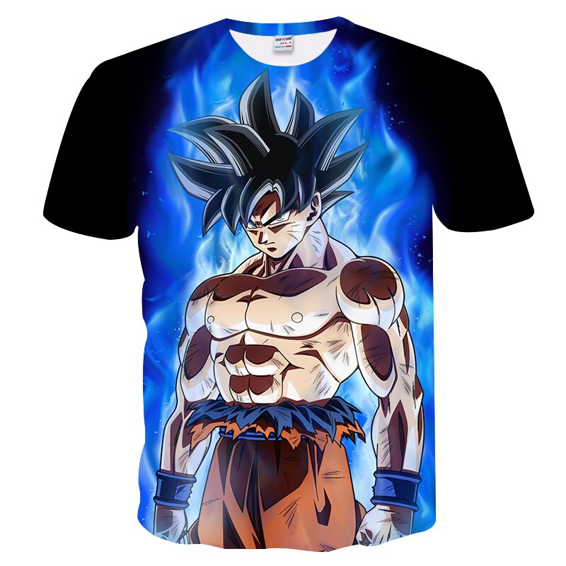 2018New listing Super Saiyan 3D T-shirt Summer Fashion Short-sleeved T-shirt Jacket Men's Wear Women's Anime Dragon Ball Z T-shi