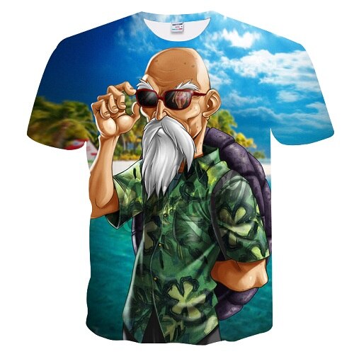 2018New listing Super Saiyan 3D T-shirt Summer Fashion Short-sleeved T-shirt Jacket Men's Wear Women's Anime Dragon Ball Z T-shi