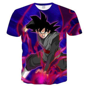 2018New listing Super Saiyan 3D T-shirt Summer Fashion Short-sleeved T-shirt Jacket Men's Wear Women's Anime Dragon Ball Z T-shi