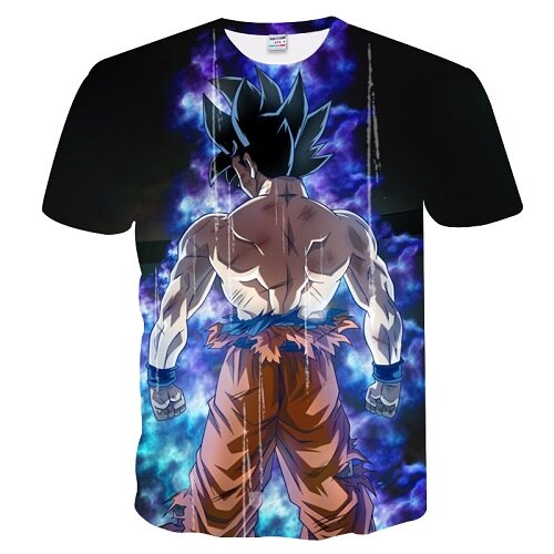 2018New listing Super Saiyan 3D T-shirt Summer Fashion Short-sleeved T-shirt Jacket Men's Wear Women's Anime Dragon Ball Z T-shi
