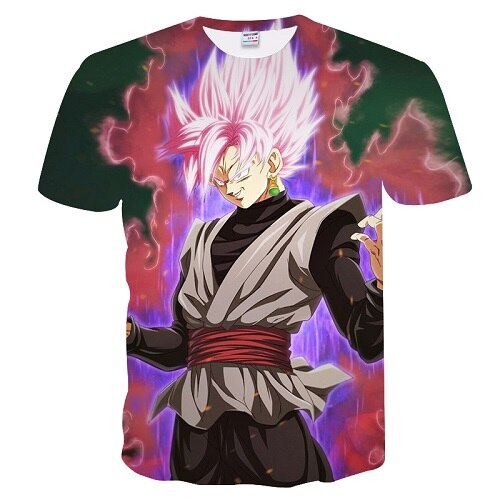 2018New listing Super Saiyan 3D T-shirt Summer Fashion Short-sleeved T-shirt Jacket Men's Wear Women's Anime Dragon Ball Z T-shi