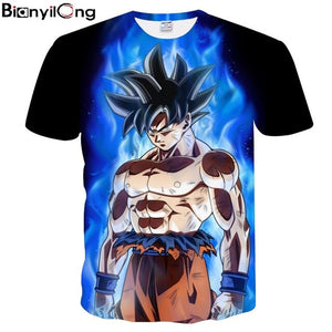 2018New listing Super Saiyan 3D T-shirt Summer Fashion Short-sleeved T-shirt Jacket Men's Wear Women's Anime Dragon Ball Z T-shi