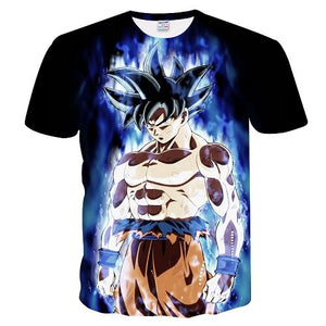 2018New listing Super Saiyan 3D T-shirt Summer Fashion Short-sleeved T-shirt Jacket Men's Wear Women's Anime Dragon Ball Z T-shi