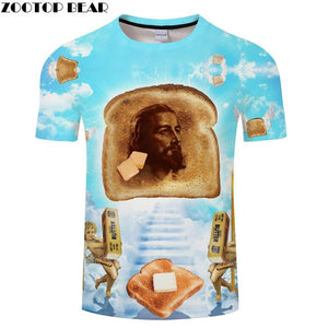 Popular anime men's T-shirt casual fashion T-shirt round neck short-sleeved cool boy jacket skull T-shirt drop boat ZOOTOP bear