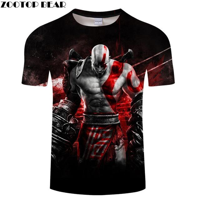 Popular anime men's T-shirt casual fashion T-shirt round neck short-sleeved cool boy jacket skull T-shirt drop boat ZOOTOP bear