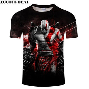 Popular anime men's T-shirt casual fashion T-shirt round neck short-sleeved cool boy jacket skull T-shirt drop boat ZOOTOP bear