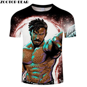 Popular anime men's T-shirt casual fashion T-shirt round neck short-sleeved cool boy jacket skull T-shirt drop boat ZOOTOP bear