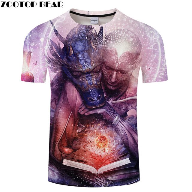 Popular anime men's T-shirt casual fashion T-shirt round neck short-sleeved cool boy jacket skull T-shirt drop boat ZOOTOP bear