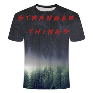 3D T-shirt short-sleeved compression shirt men training fitness jacket anime t-shirt strange story short-sleeved T-shirt O-neck
