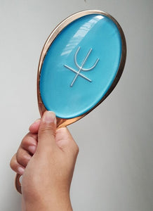 Anime Sailor Moon Kaiou Michiru Cosplay Miroirs Bleu Cristal Neptune Zecter Maquillage Cosmetic Miroir Des Accessoires metallic