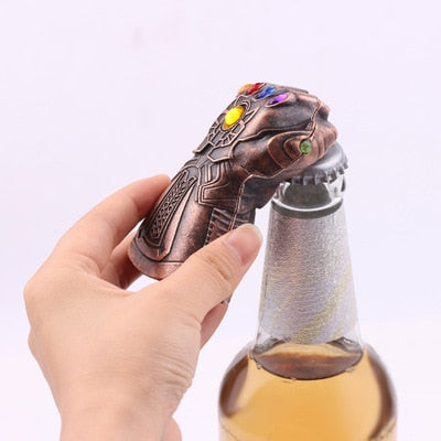 movie Marvel's The Avengers 4 Thanos gloves Beer bottle opener accessoires Thanos cute keychain anime cosplay Gift for men