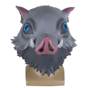 Anime Demon Slayer Kimetsu no Yaiba Hashibira Inosuke Cosplay Masks Latex Helmet Pig Headgear Halloween Party Carnival Prop New