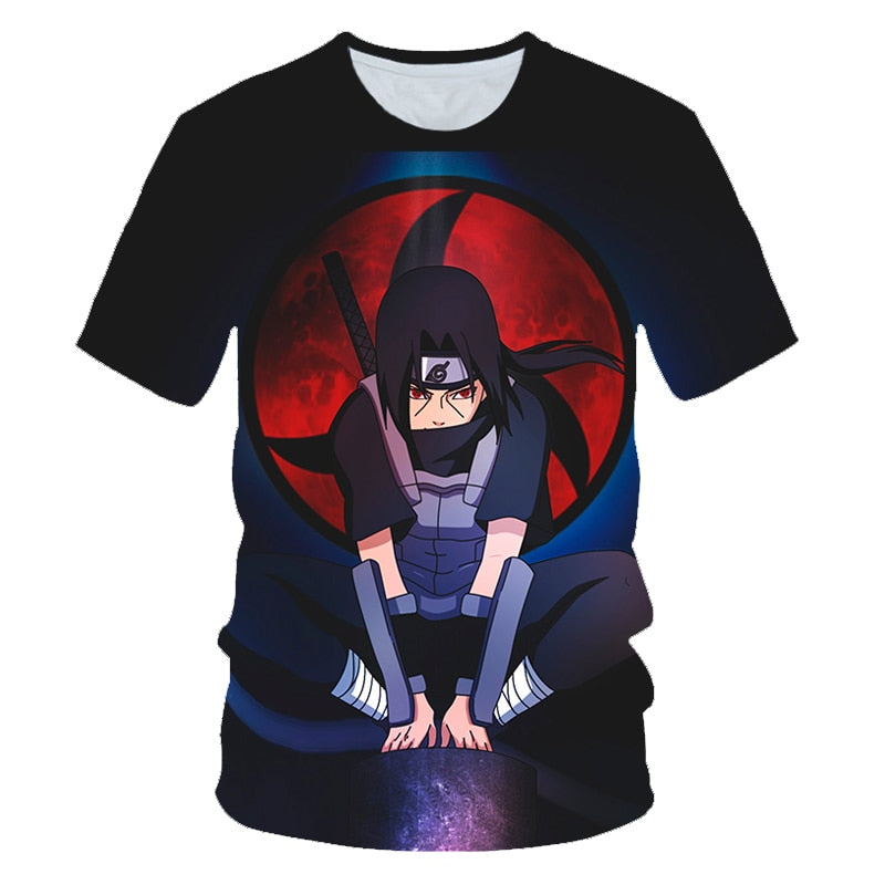 Naruto t-shirt sasuke 3D tshirt Men/women new fashion summer t shirt harajuku anime tshirt Men's t shirt Clothes free shipping