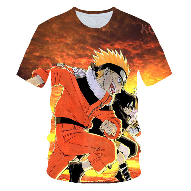 Naruto t-shirt sasuke 3D tshirt Men/women new fashion summer t shirt harajuku anime tshirt Men's t shirt Clothes free shipping