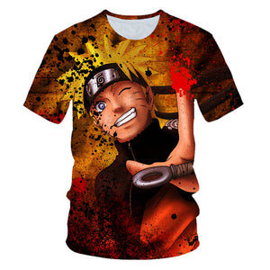 Naruto t-shirt sasuke 3D tshirt Men/women new fashion summer t shirt harajuku anime tshirt Men's t shirt Clothes free shipping