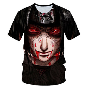 Naruto t-shirt sasuke 3D tshirt Men/women new fashion summer t shirt harajuku anime tshirt Men's t shirt Clothes free shipping