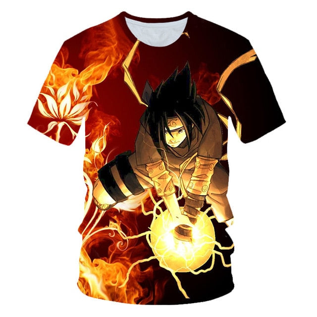 Naruto t-shirt sasuke 3D tshirt Men/women new fashion summer t shirt harajuku anime tshirt Men's t shirt Clothes free shipping