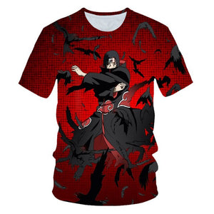 Naruto t-shirt sasuke 3D tshirt Men/women new fashion summer t shirt harajuku anime tshirt Men's t shirt Clothes free shipping