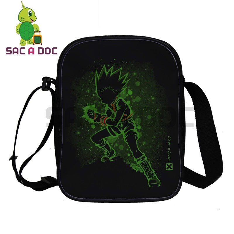 Hunter X Hunter Gon Fluorescence Mini Messenger Bag Women Men Kids Daily Shoulder Bags Phone Bag Crossbody Travel Handbags