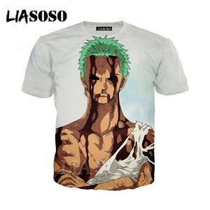 T-shirt 3D Men/women clothes fashion top print kids streetwear t shirt Harajuku Shirts One Piece Zoro anime Short Sleeve E706