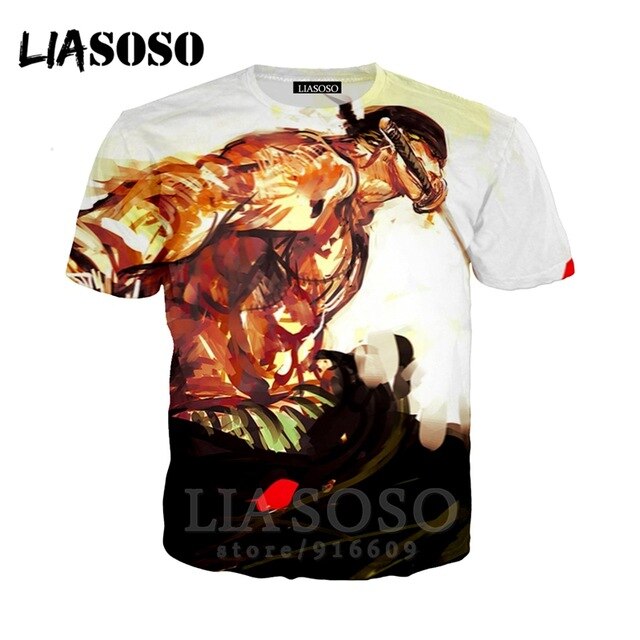 T-shirt 3D Men/women clothes fashion top print kids streetwear t shirt Harajuku Shirts One Piece Zoro anime Short Sleeve E706