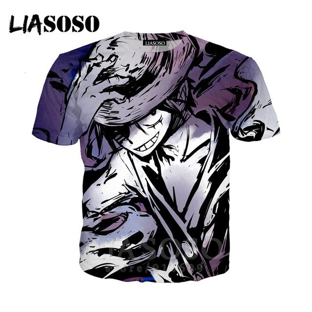 T-shirt 3D Men/women clothes fashion top print kids streetwear t shirt Harajuku Shirts One Piece Zoro anime Short Sleeve E706