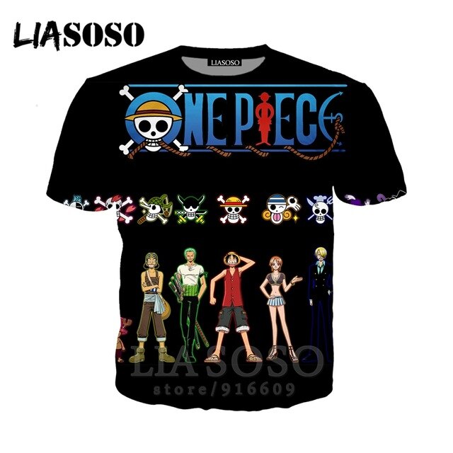 T-shirt 3D Men/women clothes fashion top print kids streetwear t shirt Harajuku Shirts One Piece Zoro anime Short Sleeve E706