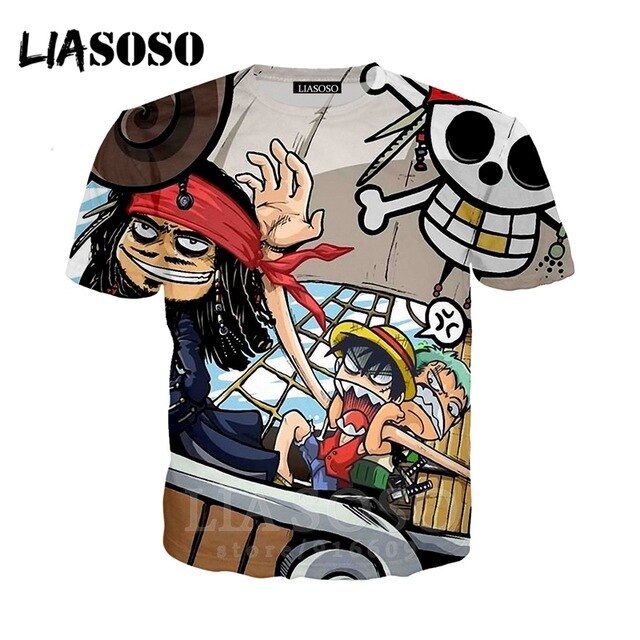 T-shirt 3D Men/women clothes fashion top print kids streetwear t shirt Harajuku Shirts One Piece Zoro anime Short Sleeve E706