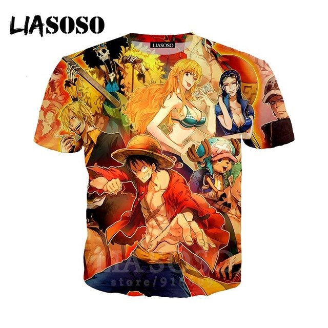 T-shirt 3D Men/women clothes fashion top print kids streetwear t shirt Harajuku Shirts One Piece Zoro anime Short Sleeve E706