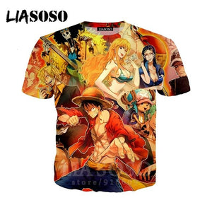 T-shirt 3D Men/women clothes fashion top print kids streetwear t shirt Harajuku Shirts One Piece Zoro anime Short Sleeve E706