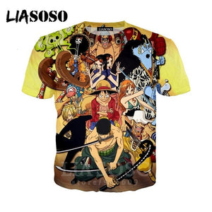 T-shirt 3D Men/women clothes fashion top print kids streetwear t shirt Harajuku Shirts One Piece Zoro anime Short Sleeve E706