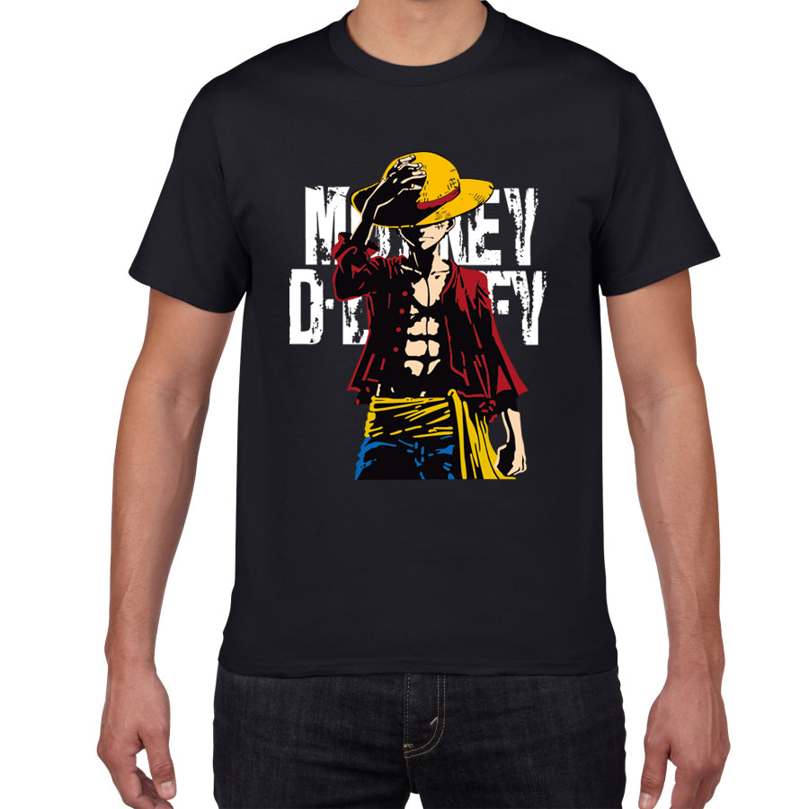 New summer One Piece T shirt men Japanese Anime Luffy Cotton Tshirt men loose casual top tee men clothes 2019 tee shirt homme