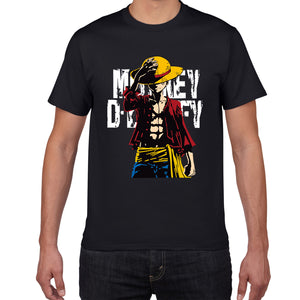 New summer One Piece T shirt men Japanese Anime Luffy Cotton Tshirt men loose casual top tee men clothes 2019 tee shirt homme