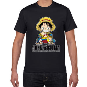 New summer One Piece T shirt men Japanese Anime Luffy Cotton Tshirt men loose casual top tee men clothes 2019 tee shirt homme